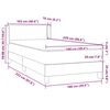 vidaXL Box Vedruvoodi madratsiga Tumehall 100x220 cm samet