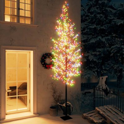 vidaXL jõulupuu 1200 LEDi, värviline valgus, kirsiõied 400 cm