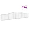 vidaXL kaarekujulised gabioonkorvid 10 tk, 400x30x60/80 cm, raud