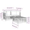 vidaXL 3-osaline aiamööbli komplekt patjadega, antratsiit, polürotang