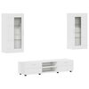vidaXL Telerikapi komplekt sahtliga FLORIN 3 pcs Valge Tehispuit