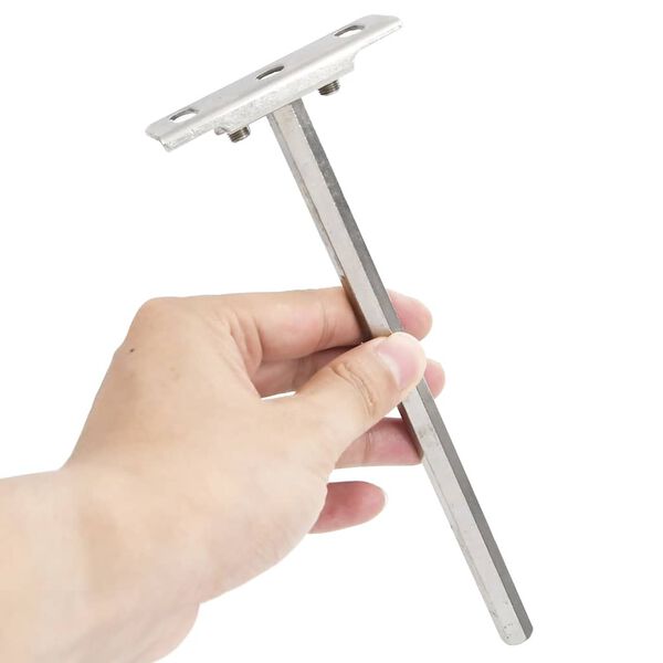 vidaXL Ujuvad riiuliklambrid, 12tk, n&auml;htamatud &Oslash;12x200 mm s&uuml;sinikteras