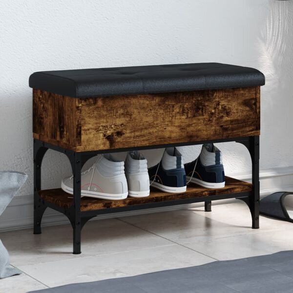 vidaXL jalatsipink, suitsutatud tamm, 62 x 32 x 45 cm, tehispuit