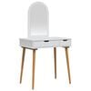 vidaXL Tualettlaua komplekt FAUSKE 2 tk Valge 76 x 50 x 143 cm