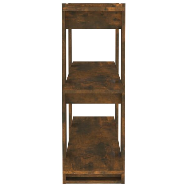 vidaXL raamaturiiul/ruumijagaja, suitsutatud tamm, 100x30x87 cm