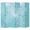 vidaXL kokkupandav sirm 228 x 170 cm liblikaga, sinine