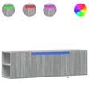 vidaXL teleri seinakapp LED-tuledega, hall Sonoma tamm, 135x31x39,5 cm