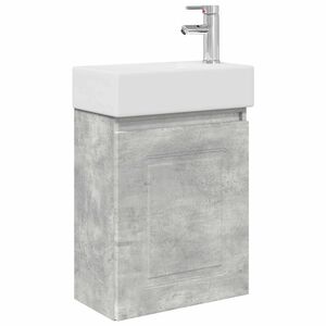 vidaXL Vannitoa vanity &uuml;ksus koos segistiga Betoonhall