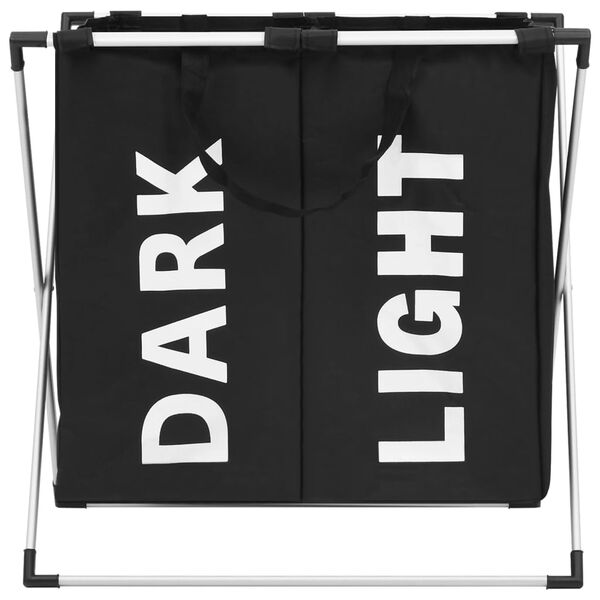 vidaXL 2-osaline pesusorteerija, must