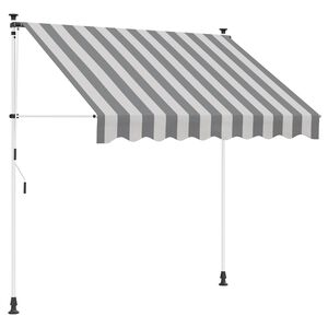 vidaXL Manuaalne kokkuklapitav varikatus Anthracite ja valge 400 cm