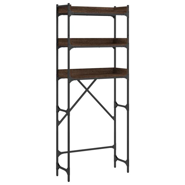 vidaXL riiul pesumasina kohale, pruun tamm, 67x25x163 cm, tehispuit