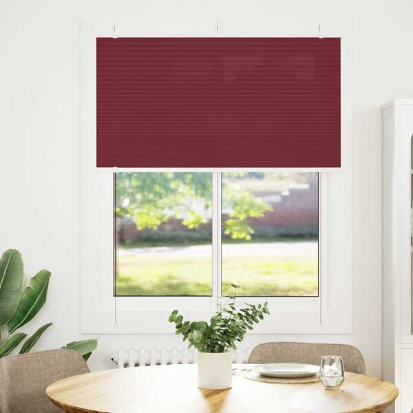 vidaXL plisseeritud ruloo Bordeaux punane 105x150 cm Kanga laius