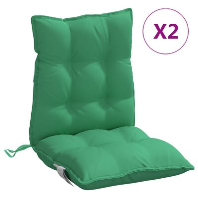 vidaXL madala seljatoega toolipadjad 2 tk, roheline, oxford kangas
