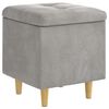 vidaXL Panipaigaga ottoman padjaga Helehall 40 x 40 x 45 cm Samet
