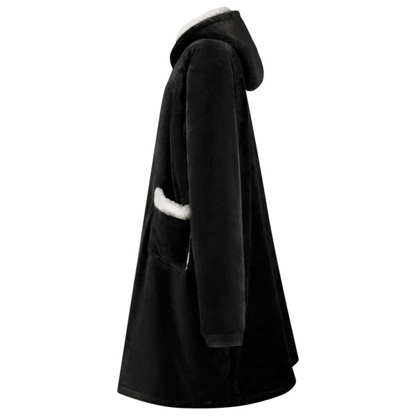 vidaXL Tekk-pusa Must L Fliis ja Flanell