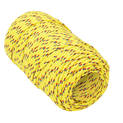 vidaXL paadiköis, kollane, 2 mm, 25 m, polüpropüleen