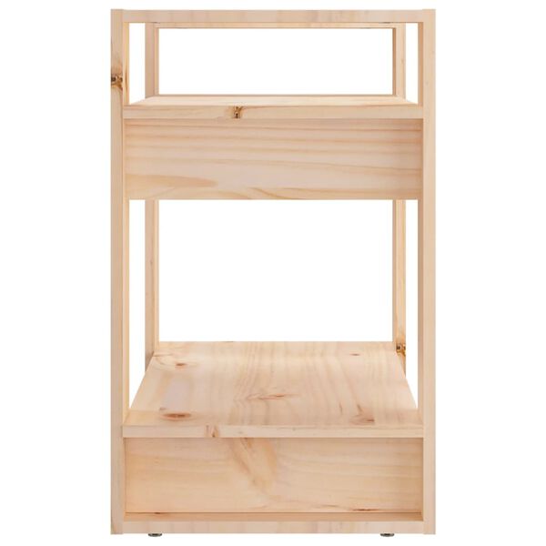 vidaXL raamaturiiul/ruumijagaja, 60 x 35 x 57 cm, täismännipuit