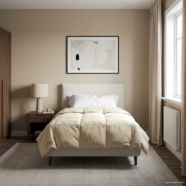 vidaXL Suvised teki Rapistatud cream 140 x 200 cm Mikrokiud