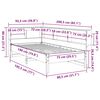 vidaXL riiuliga voodiraam ilma madratsita, 75x190 cm, m&auml;nnipuit