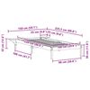 vidaXL Voodi raam koos k&uuml;lglaudadega Neutraalne 100 x 220 cm