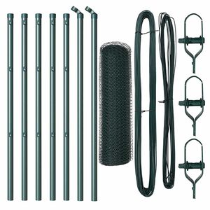 vidaXL Aiapost Roheline 10 x 0,4 m (13 mm v&otilde;rgu) Terased ja PVC