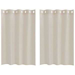 vidaXL Voile Kardin 2 pcs Liivakarva 140 x 140 cm Polüester