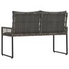 vidaXL V&auml;libank padjaga Hall 118 x 55 x 82 cm PE Rattan ja kangas