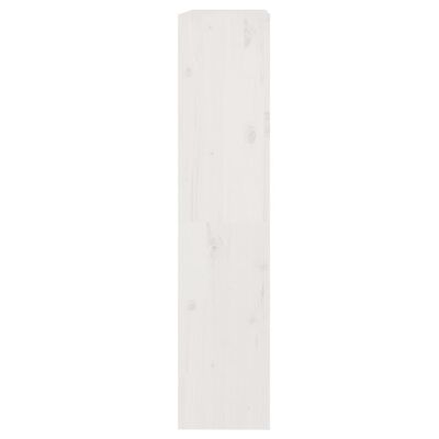 vidaXL raamaturiiul/ruumijagaja, valge, 80x30x135,5 cm, täismännipuit