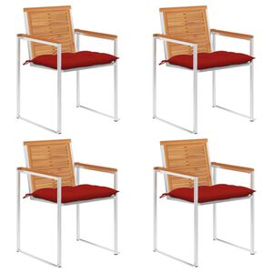 vidaXL aiatoolid istmepatjadega, 4 tk, akaatsiapuit