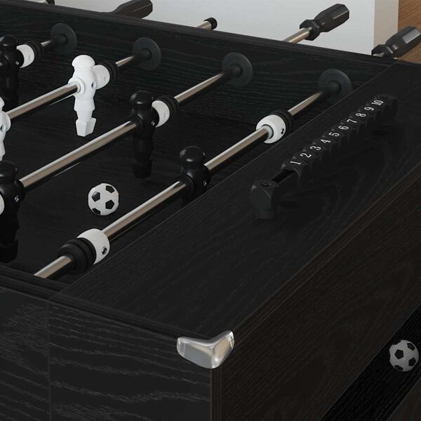 vidaXL Foosball laud Must Tamm 146,5 x 74 x 85 cm Tehispuit
