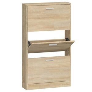 vidaXL jalatsikapp, tammev&auml;rvi, 59 x 17 x 108 cm, tehispuit