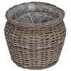vidaXL Istutuskorv ladustamisega 2 pcs Hall Lacak Rattan