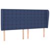 vidaXL voodipeats servadega, sinine, 163x23x118/128 cm, kangas
