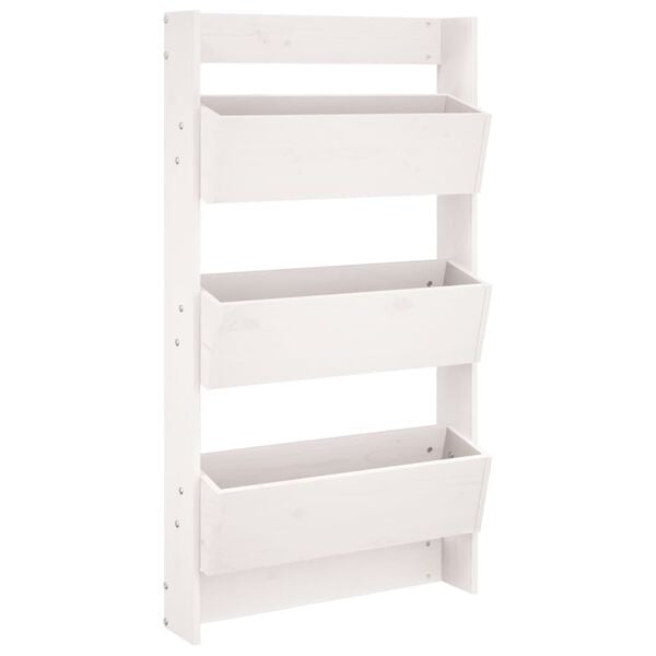 vidaXL 3-tasandiline taimekast, 60 x 18,5 x 110 cm, valge, m&auml;nnipuit