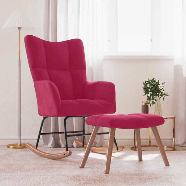 vidaXL kiiktool jalapingiga, veinipunane, samet