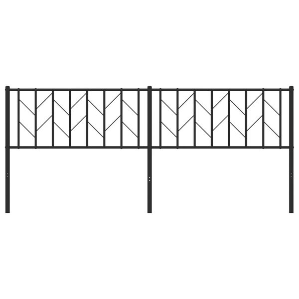 vidaXL metallist voodipeats, must, 200 cm