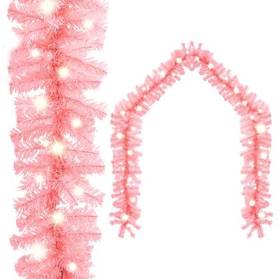 vidaXL jõuluvanik LED-tuledega 10 m roosa
