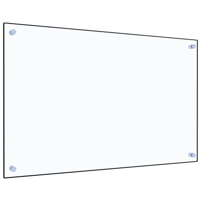 vidaXL köögi pritsmekaitse, läbipaistev, 80 x 50 cm, karastatud klaas