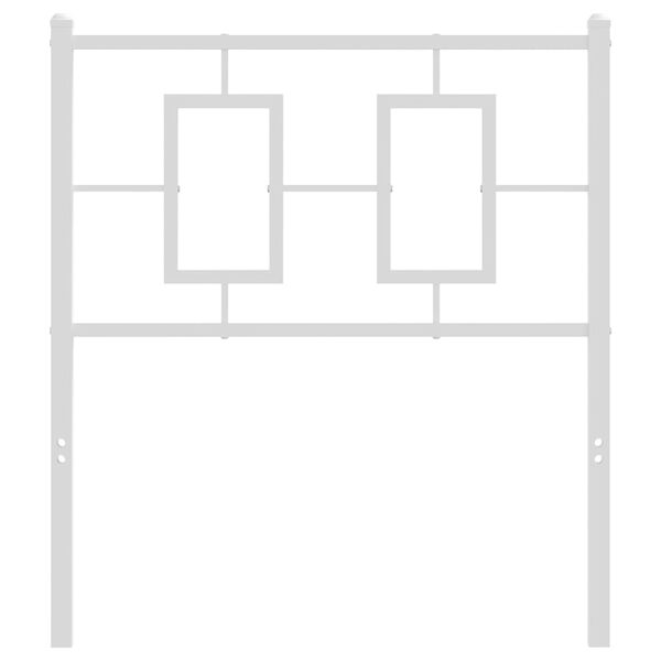 vidaXL metallist vahetatav voodipeats, valge, 80 cm