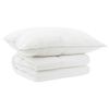vidaXL Tekk ja padjakomplekt 2 pcs 152x203 cm Suvi 140 GSM Vill Valge