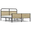 vidaXL metallist voodiraam ilma madratsita Sonoma tamm 150x200 cm