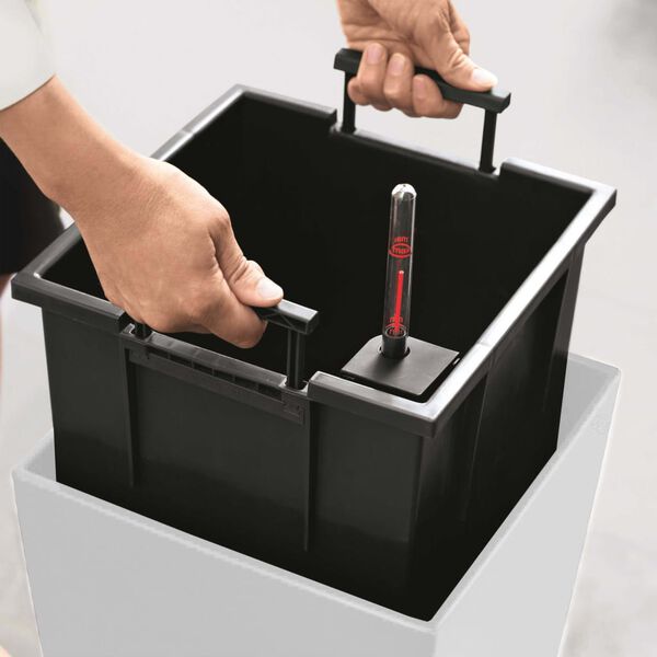 LECHUZA taimekast "Cubico 40 ALL-IN-ONE" k&otilde;rgl&auml;ikega valge 18191