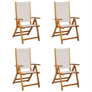 vidaXL kokkupandavad aiatoolid 4 tk, akaatsiapuit ja tekstileen