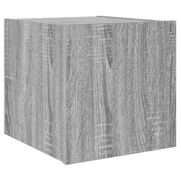 vidaXL teleri seinakapp LED-tuledega, hall Sonoma, 30,5 x 35 x 30 cm