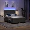 vidaXL LED Box Spring Voodi madratsiga Tumehall 140 x 200 cm kangas