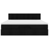 vidaXL ottomani voodi madratsiga, must, 160x200 cm, kangas