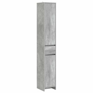 vidaXL Vannitoa kapp Betoonhall 30 x 33 x 190 cm Tehispuit