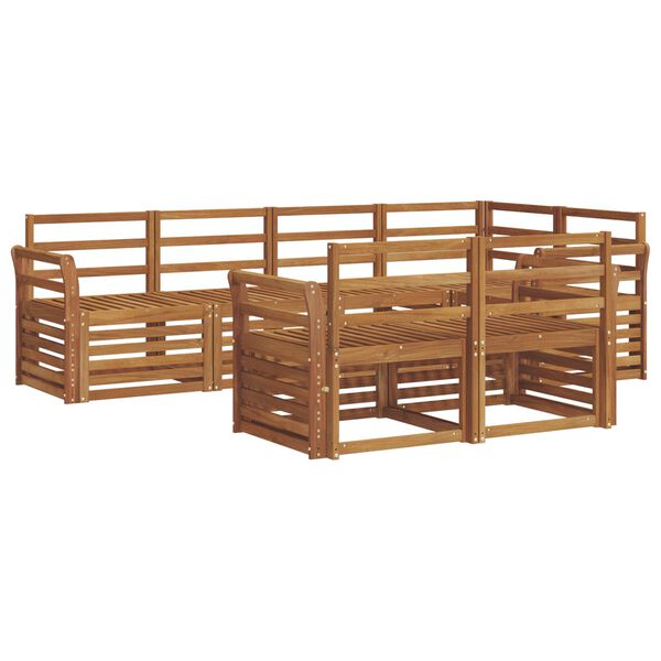 vidaXL Diivanikomplektid 7 pcs Neutraalne Tugev akatsiapuu