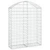 vidaXL kaarekujuline gabioonkorv, 100x30x120/140 cm, tsingitud raud
