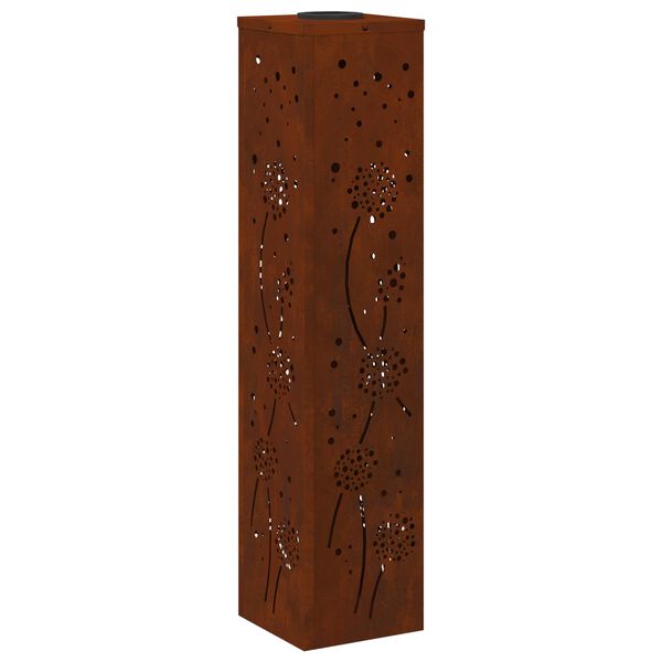 vidaXL P&auml;ikese LED k&auml;igutee tuli 2 pcs Rooste terase t&uuml;&uuml;p